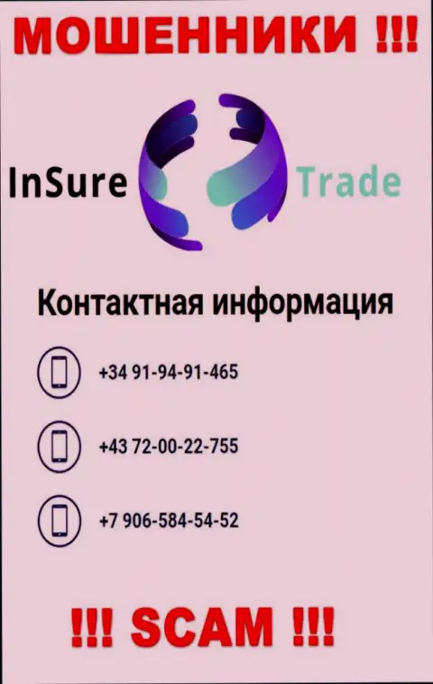 МАХИНАТОРЫ из организации Insure Trade в поиске неопытных людей, звонят с различных номеров телефона