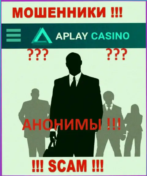 Инфа о руководителях APlay Casino, увы, скрыта