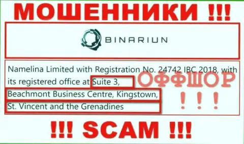 Взаимодействовать с Binariun Net довольно-таки опасно - их офшорный юридический адрес - Сьют 3, Бичмонт Бизнес Центр, Кингстоун, Сент-Винсент и Гренадины (инфа позаимствована интернет-портала)