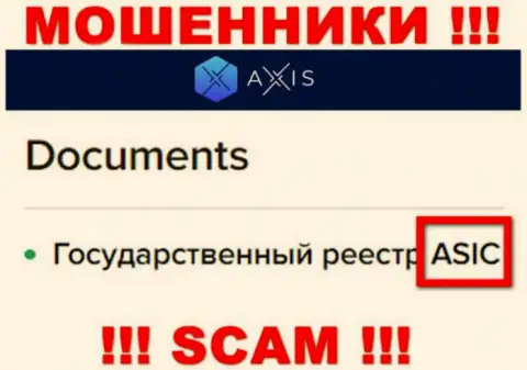 Компания Axis Fund, как и регулятор, покрывающий их незаконные уловки (ASIC) - это мошенники