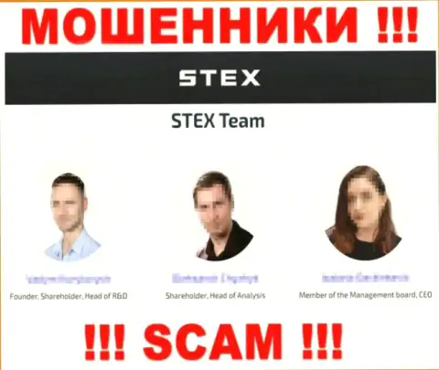 Кто конкретно руководит Stex неизвестно, на интернет-сервисе мошенников предоставлены фейковые данные