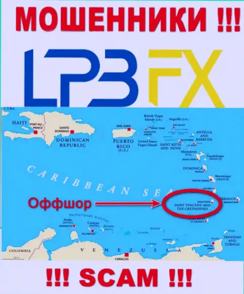 LPB FX свободно оставляют без средств, ведь зарегистрированы на территории - Saint Vincent and the Grenadines