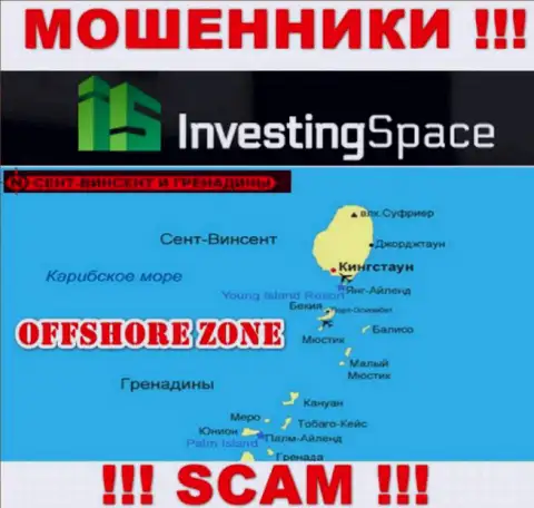 Investing-Space Com зарегистрированы на территории - St. Vincent and the Grenadines, остерегайтесь работы с ними