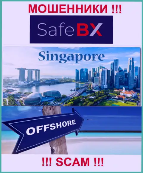 Singapore - офшорное место регистрации мошенников SafeBX, предоставленное на их ресурсе