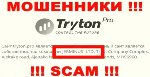 Данные об юр лице Tryton Pro - им является организация Jerminus LTD