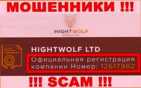 Наличие номера регистрации у HightWolf Com (12617962) не значит что организация надежная