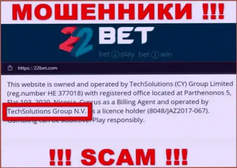 TechSolutions Group N.V. - это компания, управляющая интернет мошенниками ТечСолютионс Груп Н.В.