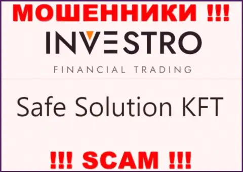 Организация Investro находится под крылом компании Safe Solution KFT