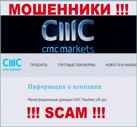Свое юридическое лицо контора CMCMarkets не скрывает - это CMC Markets UK plc