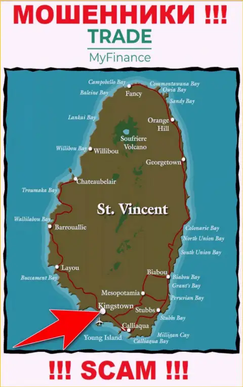 Официальное место регистрации интернет-мошенников ТрейдМайФинанс Ком - Kingstown, Saint Vincent and the Grenadines
