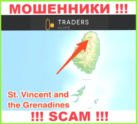 Контора TradersHome имеет регистрацию в оффшоре, на территории - St. Vincent and the Grenadines