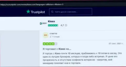 Мнения посетителей глобальной интернет сети о Форекс компании Kiexo Com на интернет-сервисе Trustpilot Com