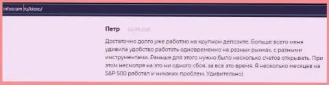 Позитивная точка зрения о форекс дилинговой организации Киехо на веб-сайте infoscam ru