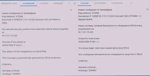 ДДос атака на интернет-сайт FxPro-Obman.Com, организованная по заказу ФОРЕКС мошенников ФхПро Ру Ком
