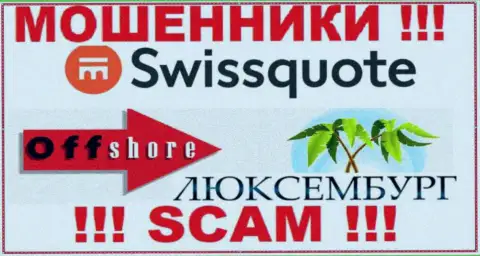 SwissQuote сообщили на своем web-сервисе свое место регистрации - на территории Люксембург